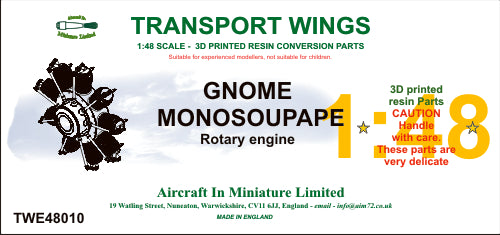 AIM - Transport Wings TWE48010 1:48 Rhone Monosoupape engine