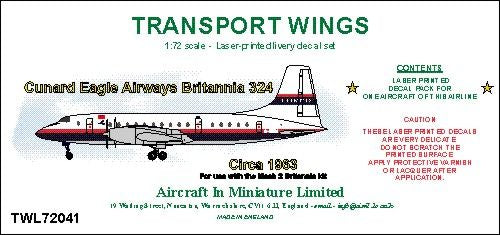 AIM - Transport Wings TWL72041 1:72 Cunard Eagle Bristol Britannia 324