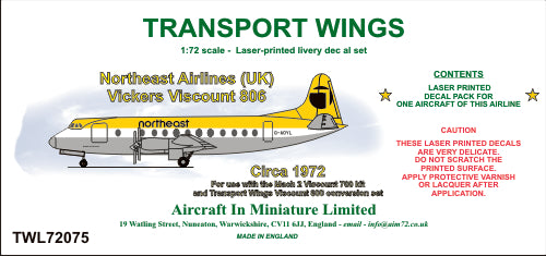 AIM - Transport Wings TWL72075 1:72 Northeast Airlines