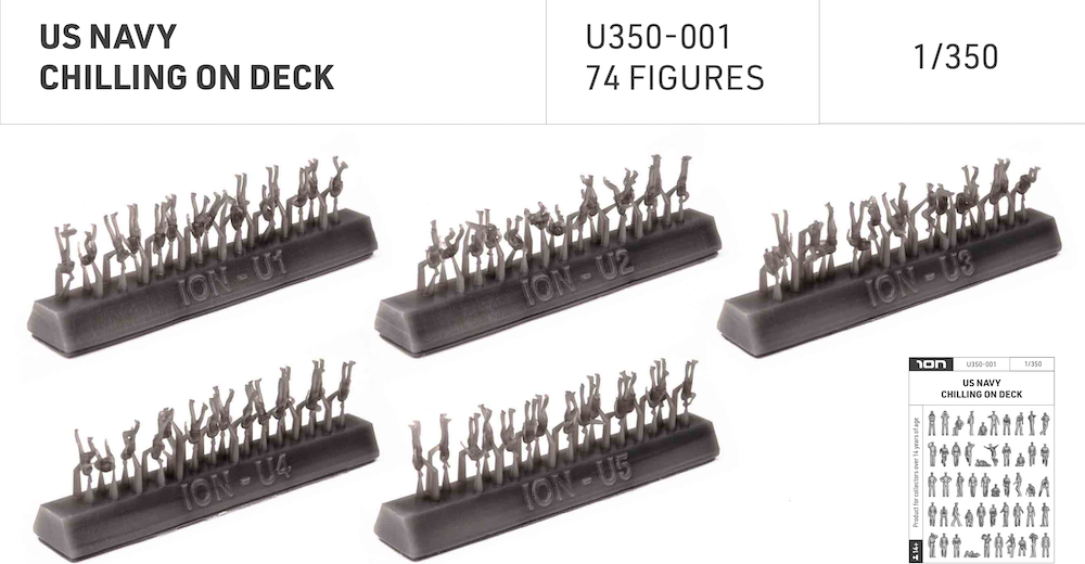 ION Model U350-001 1:350 US NAVY CHILLING ON DECK