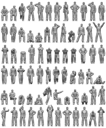 ION Model U350-002 1:350 US NAVY CARRIER PERSONEL & PILOTS 72 FIGURES