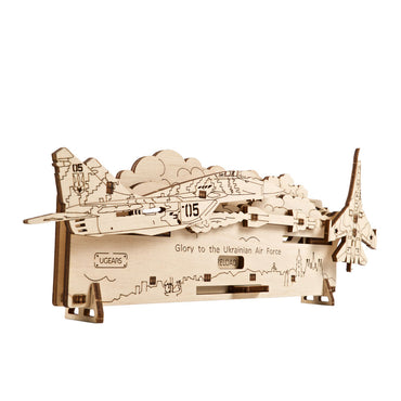 UGEARS 70187 The Ghost Of Kyiv Attacks Wooden Model Kit