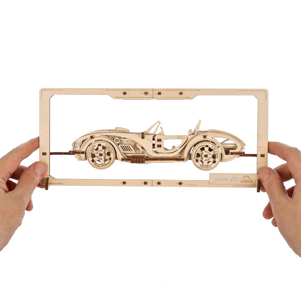 UGEARS 70195 Roadster MK3 2.5D Puzzle Wooden Model Kit