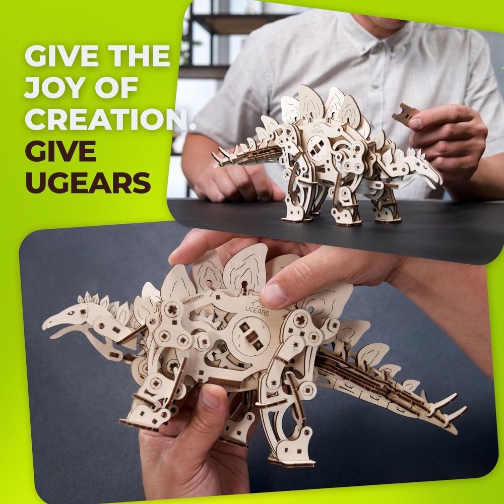 UGEARS 70222 Stegosaurus Wooden Model Kit