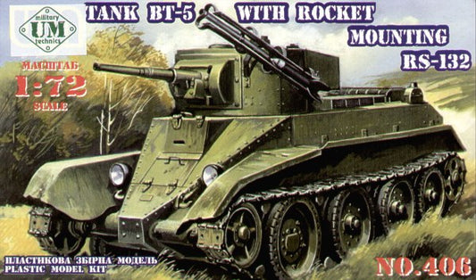 UM-MT UMMT406 1:72 Soviet BT-5 tank with rocket system RS-132mm