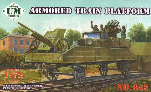 UM-MT UMMT642 Armoured Train Wagon w/ Field Gun & Rocket 1:72
