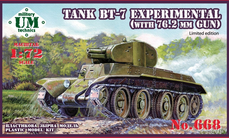 UM-MT UMMT668 1:72 Soviet BT-7 "experimental" with 76,2 mm gun