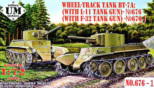UM-MT UMMT67601 1:72 Soviet BT-7A with F-32 tank gun