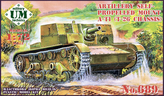 UM-MT UMMT689 1:72 AT-1 Soviet artillery self-propelled gun, rubber tracks