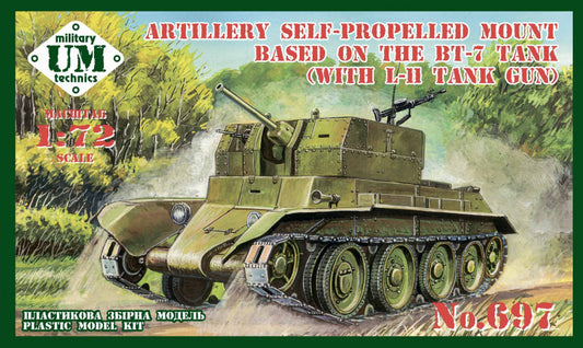 UM-MT UMMT697 Artillery Self-Propelled Mount on BT-7 1:72