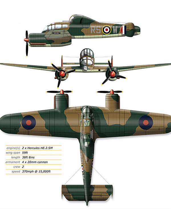 Unicraft UNI72106 1:72 Bristol F.11/37 British WWII heavy fighter