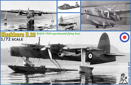 Unicraft UNI72115 Blackburn B.20 Experimental Flying Boat 1:72