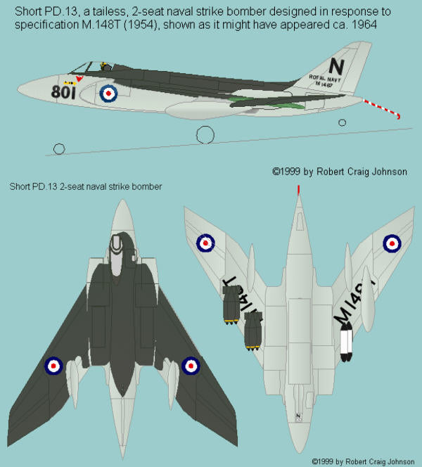 Unicraft UNI72119 1:72 Short PD.13 British 1950 carrier-based attack bomber