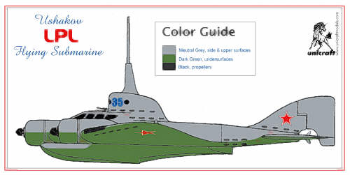 Unicraft UNI72121 1:72 Ushakov LPL Soviet WWII flying submarine project