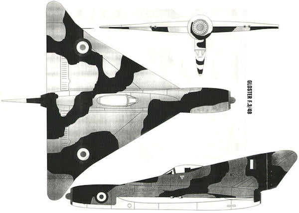 Unicraft UNI72122 1:72 Gloster F.3/48 British post war jet fighter