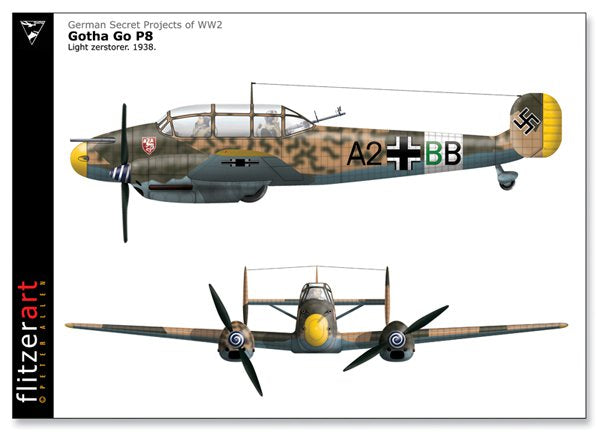 Unicraft UNI72130 1:72 Gotha Go.P.8001, German 1938 light Zerstoerer