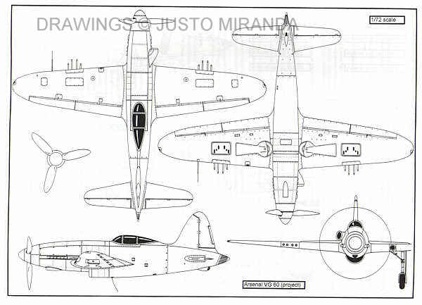 Unicraft UNI72134 1:72 Arsenal VG.60 French late war advanced fighter