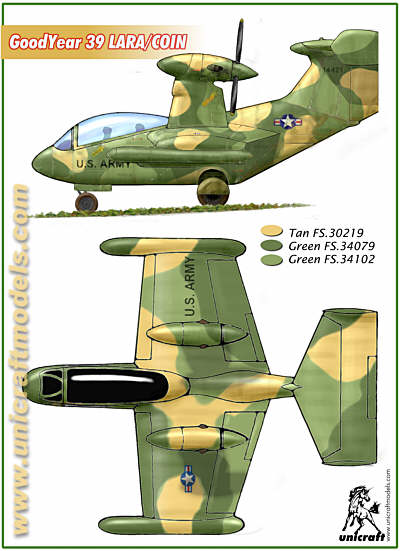 Unicraft UNI72136 1:72 Goodyear 39 LARA/COIN U.S