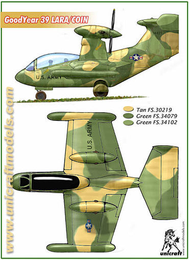 Unicraft UNI72136 1:72 Goodyear 39 LARA/COIN U.S