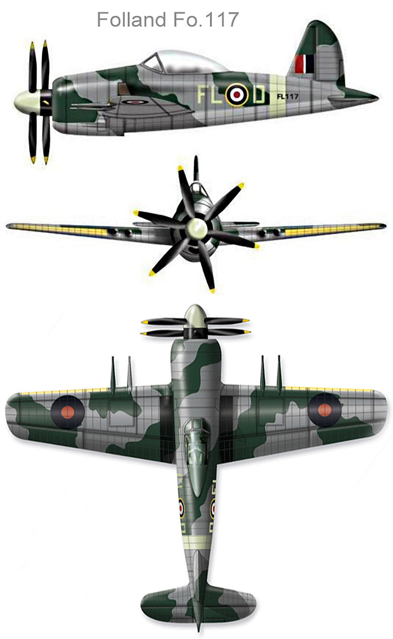 Unicraft UNI72145 1:72 Folland Fo.117 British advanced fighter project