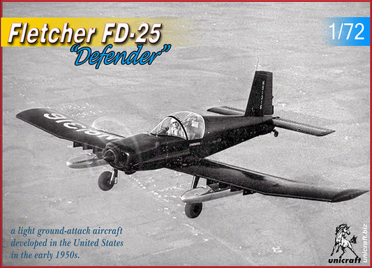 Unicraft UNI72146 1:72 Fletcher FD-25 "Defender", 1950's US ground attack plane