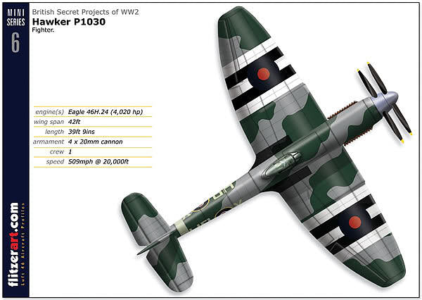 Unicraft UNI72154 1:72 Hawker P.1030 British 1944 Super Tempest fighter project,