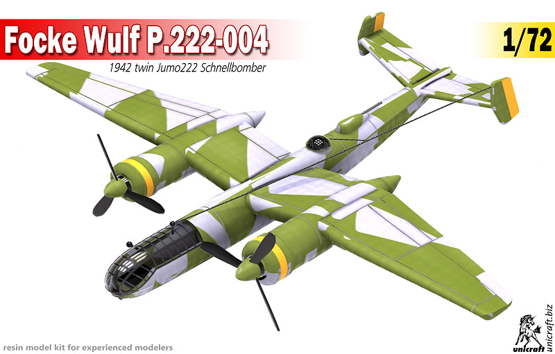Unicraft UNI72164 1:72 Focke-Wulf FW P.222-004 German 1942 bomber project