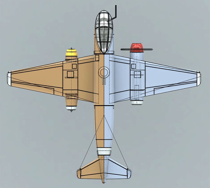 Unicraft UNI72165 Messerschmitt P.1090 Heavy Fighter 1:72