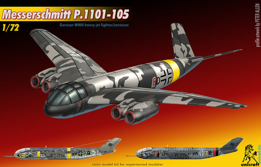 Unicraft UNI72166 1:72 Messerschmitt P.1101-105 1945 huge four jet zerstorer