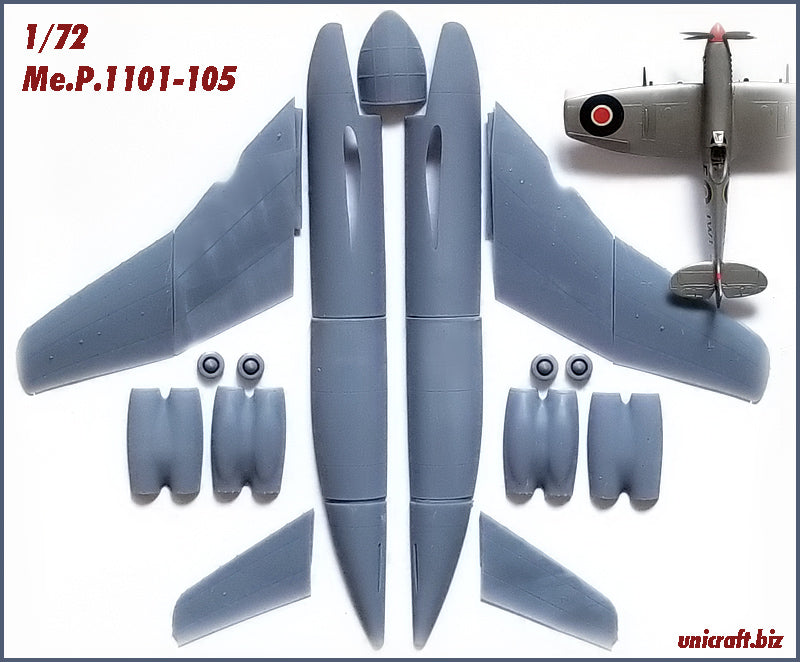 Unicraft UNI72166 1:72 Messerschmitt P.1101-105 1945 huge four jet zerstorer