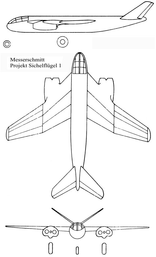 Unicraft UNI72166 1:72 Messerschmitt P.1101-105 1945 huge four jet zerstorer