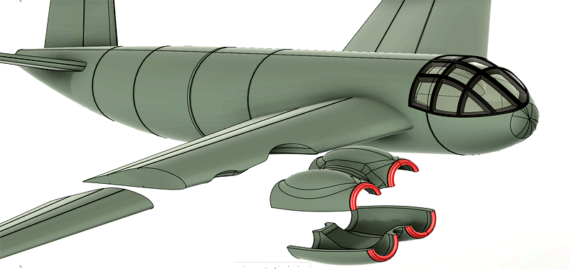 Unicraft UNI72166 1:72 Messerschmitt P.1101-105 1945 huge four jet zerstorer