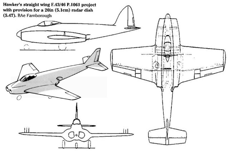 Unicraft UNI72167 1:72 Hawker P.1061 1947 twin jet fighter.