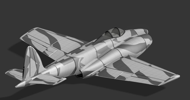 Unicraft UNI72167 1:72 Hawker P.1061 1947 twin jet fighter.