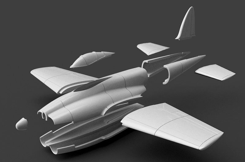 Unicraft UNI72167 1:72 Hawker P.1061 1947 twin jet fighter.