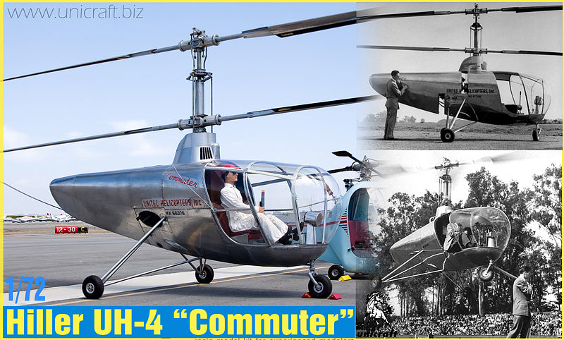 Unicraft UNI72174 1:72 Hiller UH-4 'Commuter'