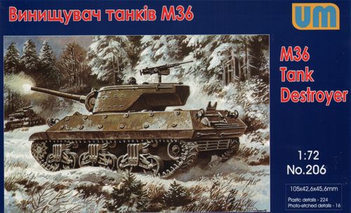 Unimodel UNIM206 1:72 M36 Jackson Tank Destroyer
