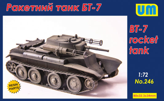 Unimodel UNIM246 1:72 Soviet BT-7 rocket tank