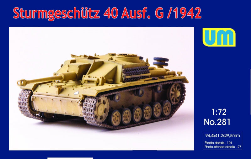 Unimodel UNIM281 1:72 Sturmgeschutz/StuG 40 Ausf.G early version