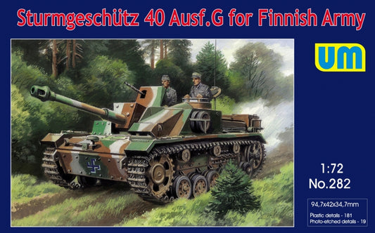 Unimodel UNIM282 1:72 Sturmgeschutz/StuG 40 Ausf.G for Finnish Army
