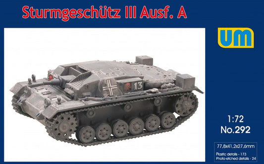 Unimodel UNIM292 1:72 Sturmgeschutz/StuG III Ausf.A