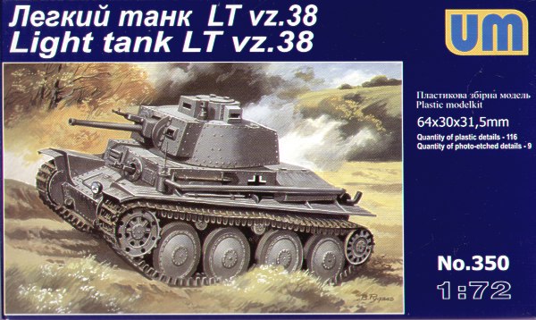 Unimodel UNIM350 1:72 Lt vz.38 light tank