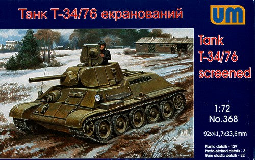 Unimodel UNIM368 1:72 Soviet T-34/76-E screened