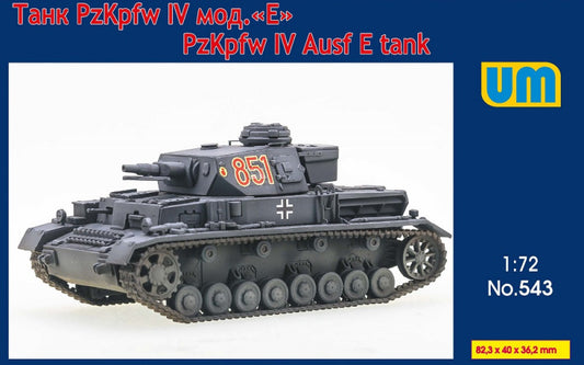 Unimodel UNIM543 1:72 Pz.Kpfw.IV Ausf.E WWII German tank