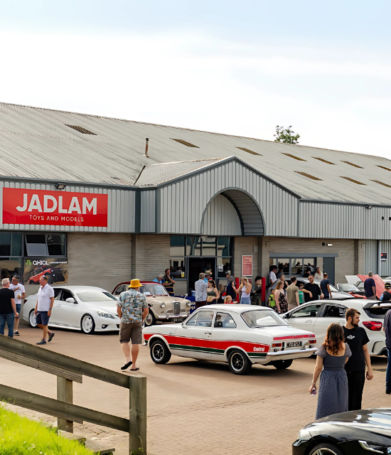 Dynamic shot of a premium car at Jadlam's car show