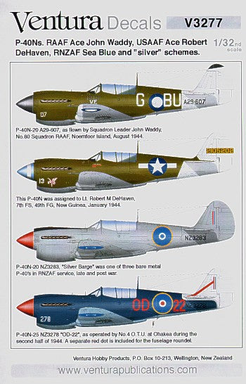 Ventura VA3277 1:32 Curtiss P-40N Warhawk
