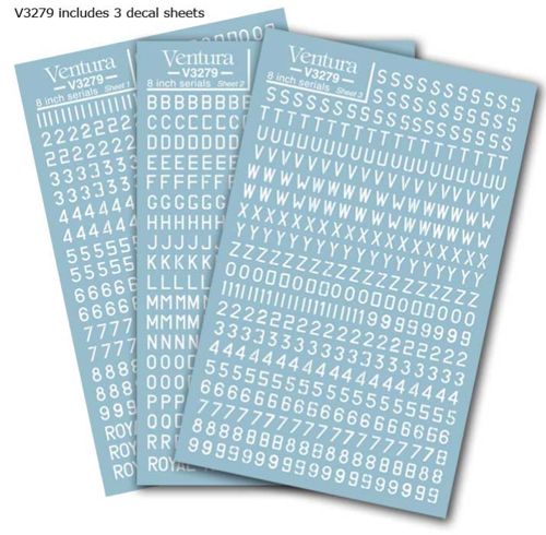 Ventura VA3279 RAF and RAAF 8' serial letters and numbers