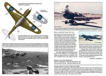 Ventura VA3285 RNZAF Curtiss P-40N Warhawk Decals 1:32