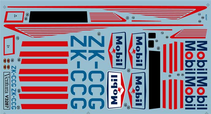 Ventura VA3287 1:32 New Zealand civilian 'Mobil' Mustang