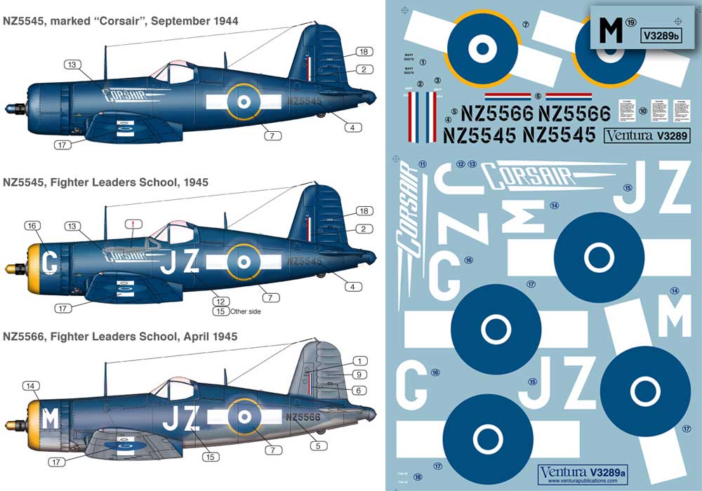 Ventura VA3289 1:32 RNZAF Vought F4U-1D Corsairs